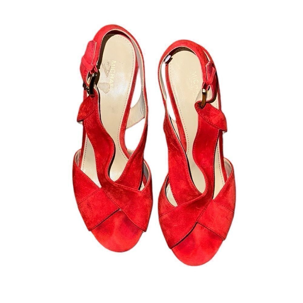 MICHAEL Michael Kors Red Suede Sandals Size 9